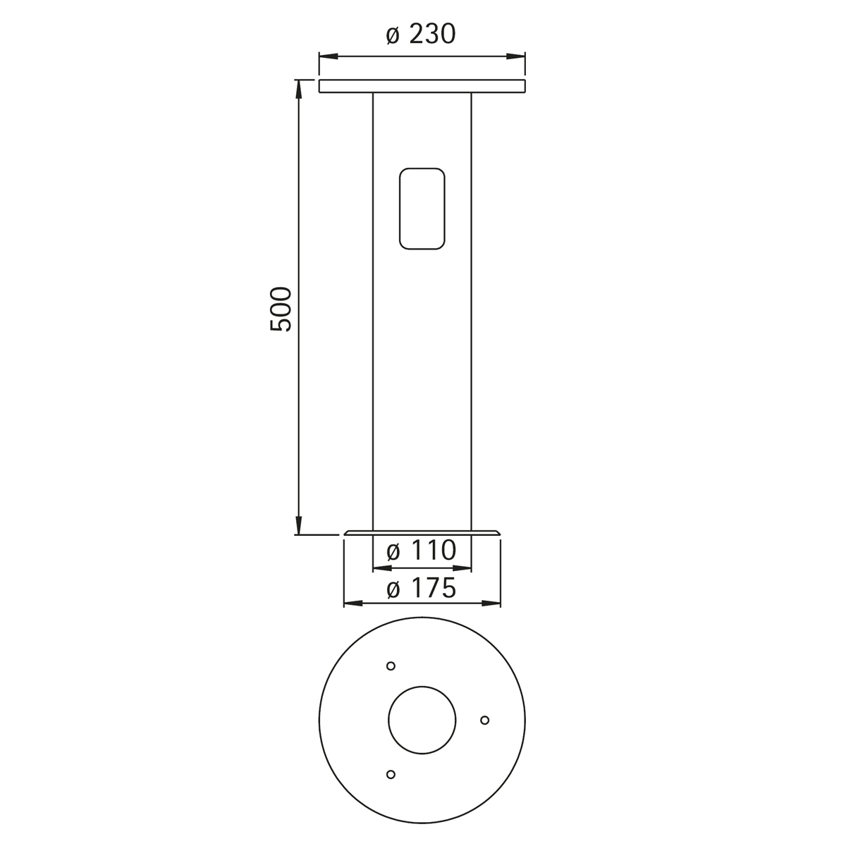 Albert Leuchten 690011 Erdeinbausockel