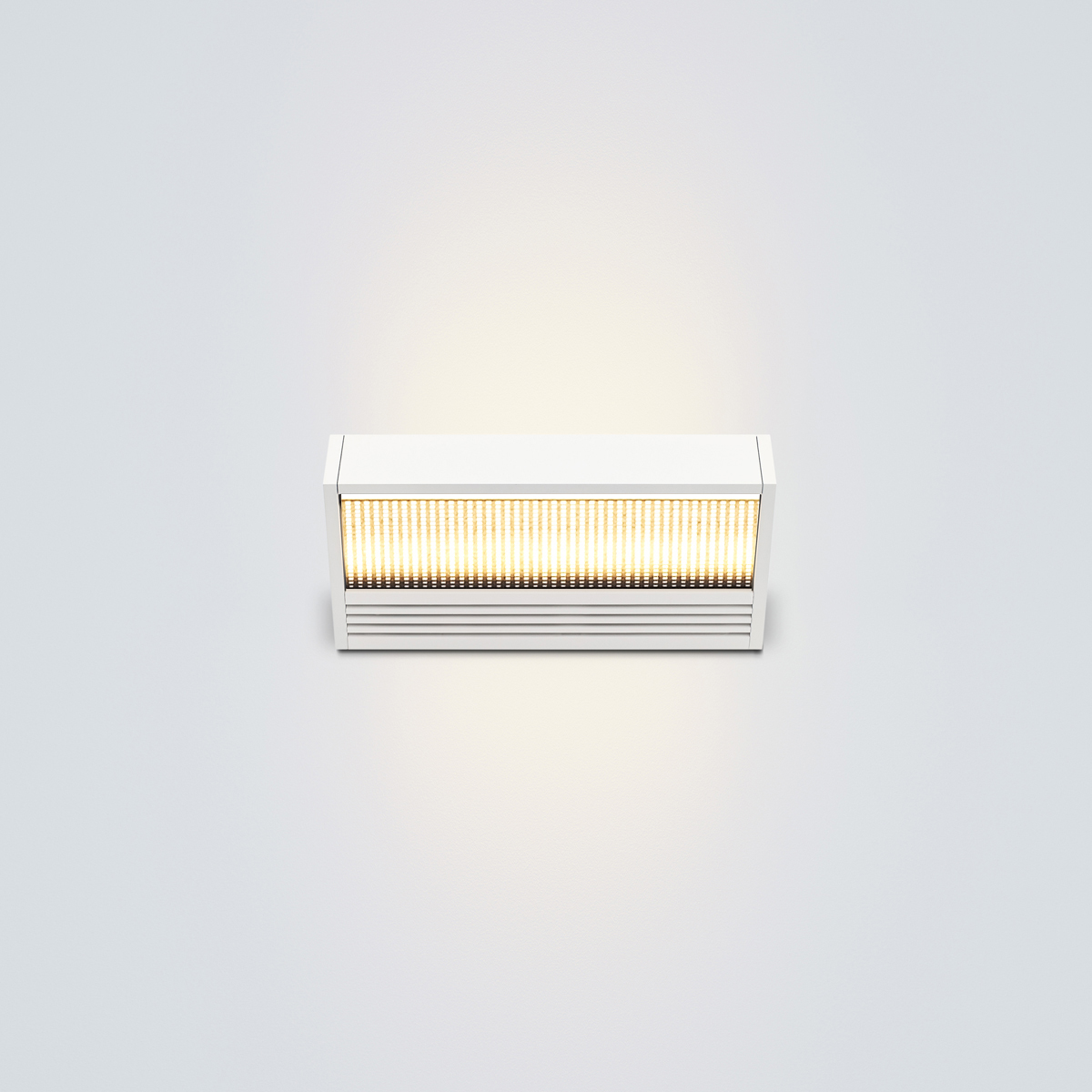 Serien Lighting SML LED Wall S, weiß lackiert, 3000K, Gläser: satinée / Raster