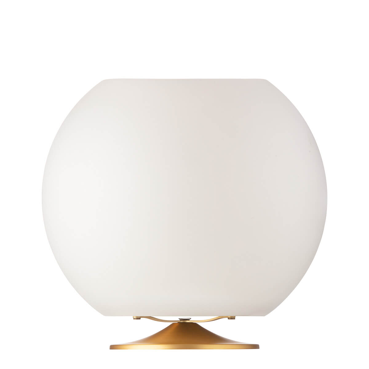 Kooduu Sphere LED Akkuleuchte, Bluetooth Lautsprecher & Weinkühler, Messing, Rückseite (ausgeschaltet)
