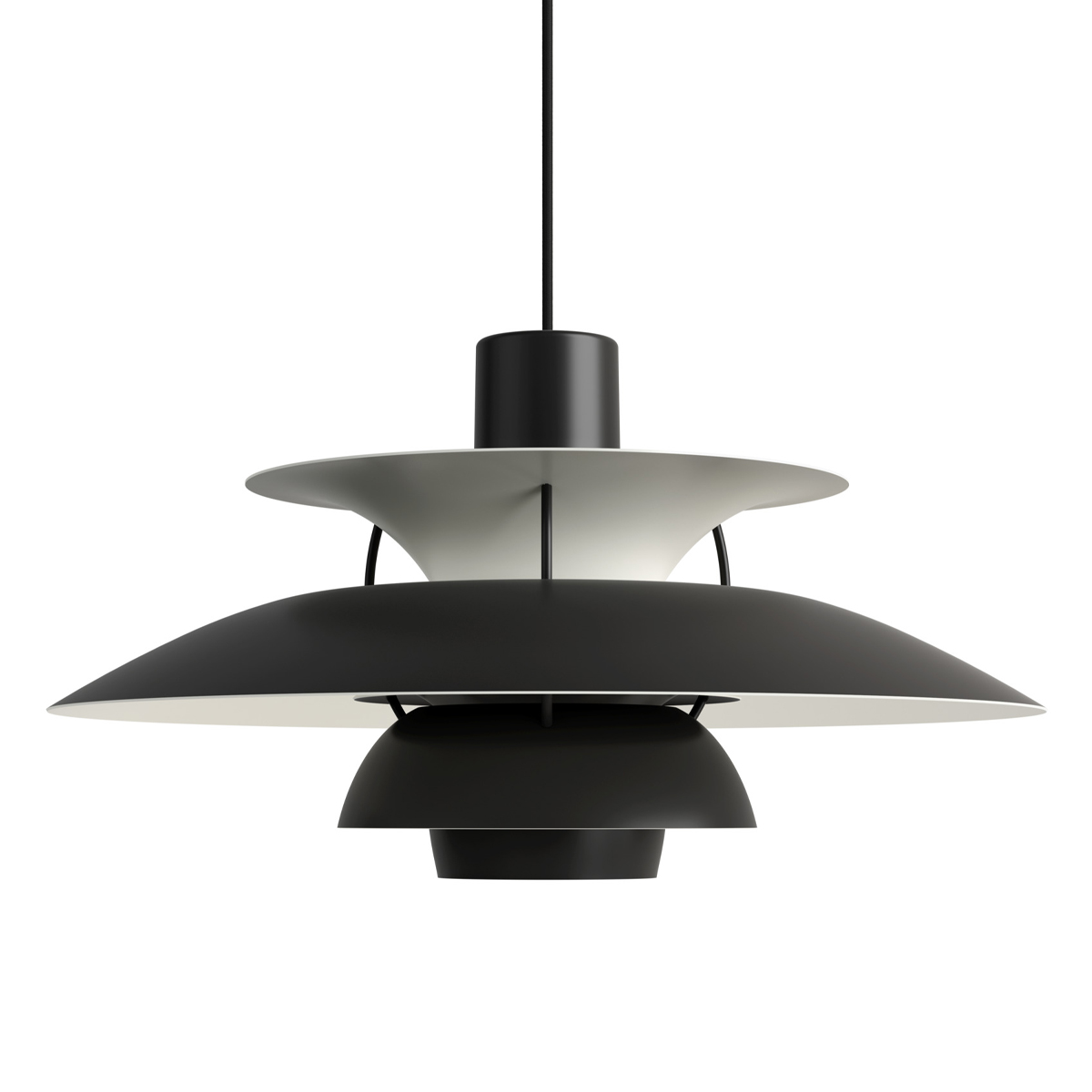 Louis Poulsen PH 5 Monochrome Pendelleuchte, schwarz PH 5 Monochrome Pendelleuchte