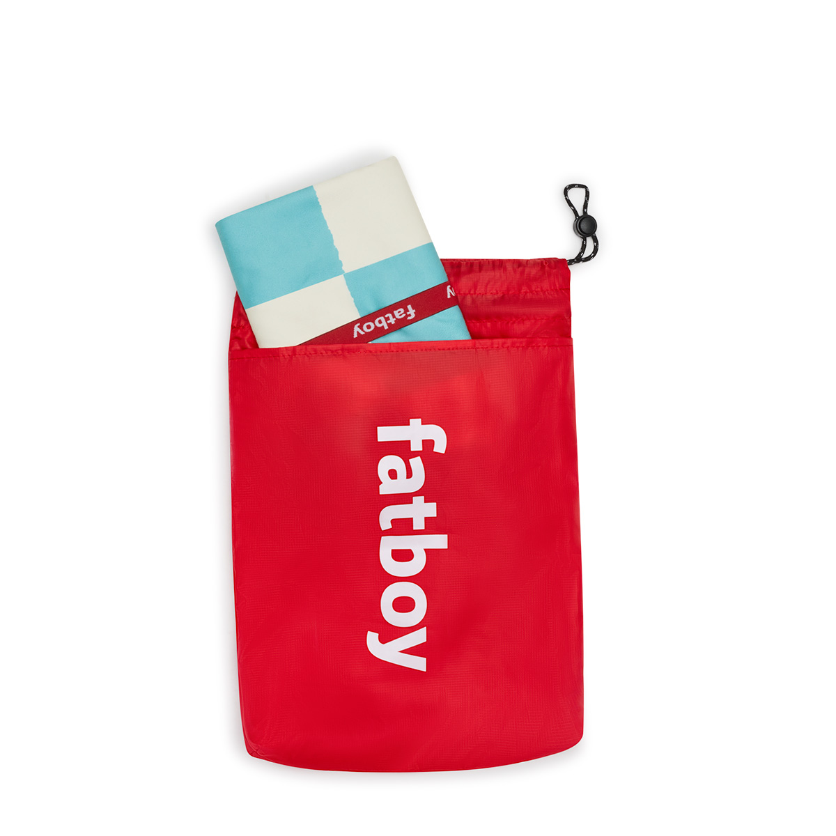 Fatboy Beach Baggy XL Strandtuch mit Kopfkissen, Chess Azur (blau), Tasche (inbegriffen)