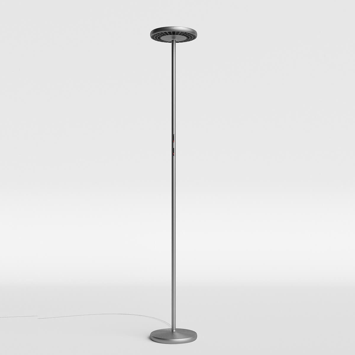Rotaliana Sol F1 LED Stehleuchte, Struktur: graphit, Raster: schwarz matt