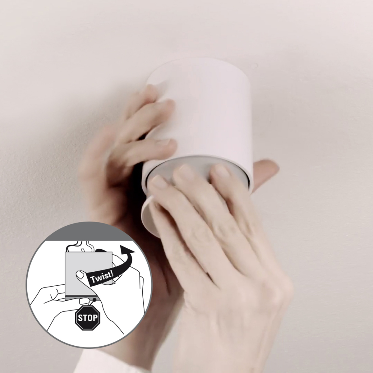 Twister Lighting Twister Living Wand- / Deckenleuchte, Montage