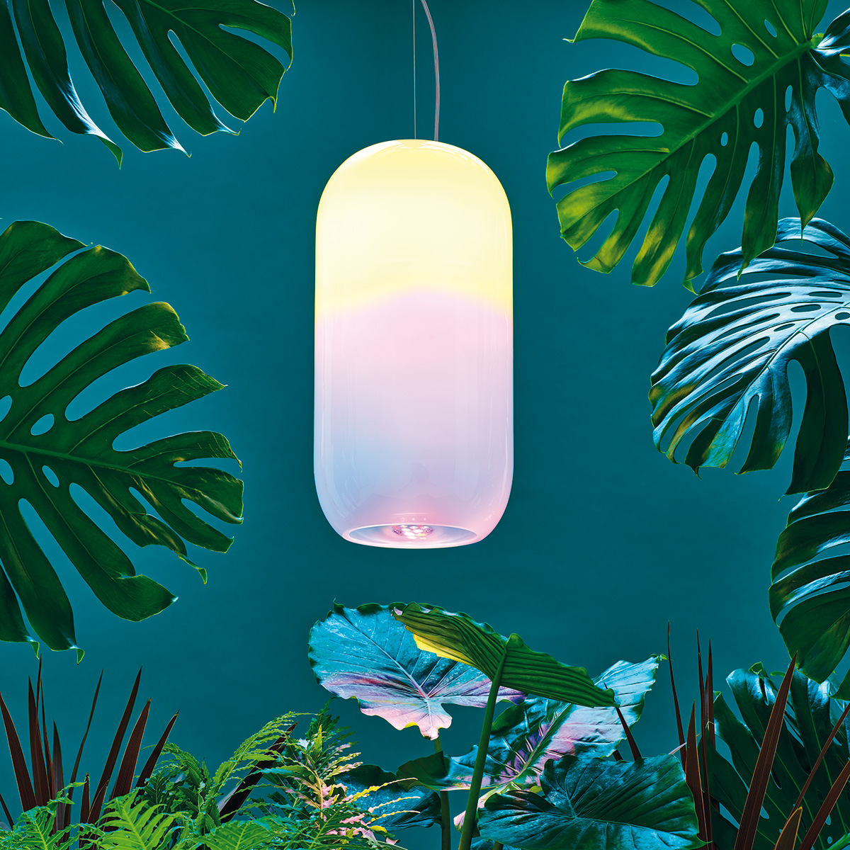 Artemide Design Gople Lamp RWB LED Sospensione, weiß