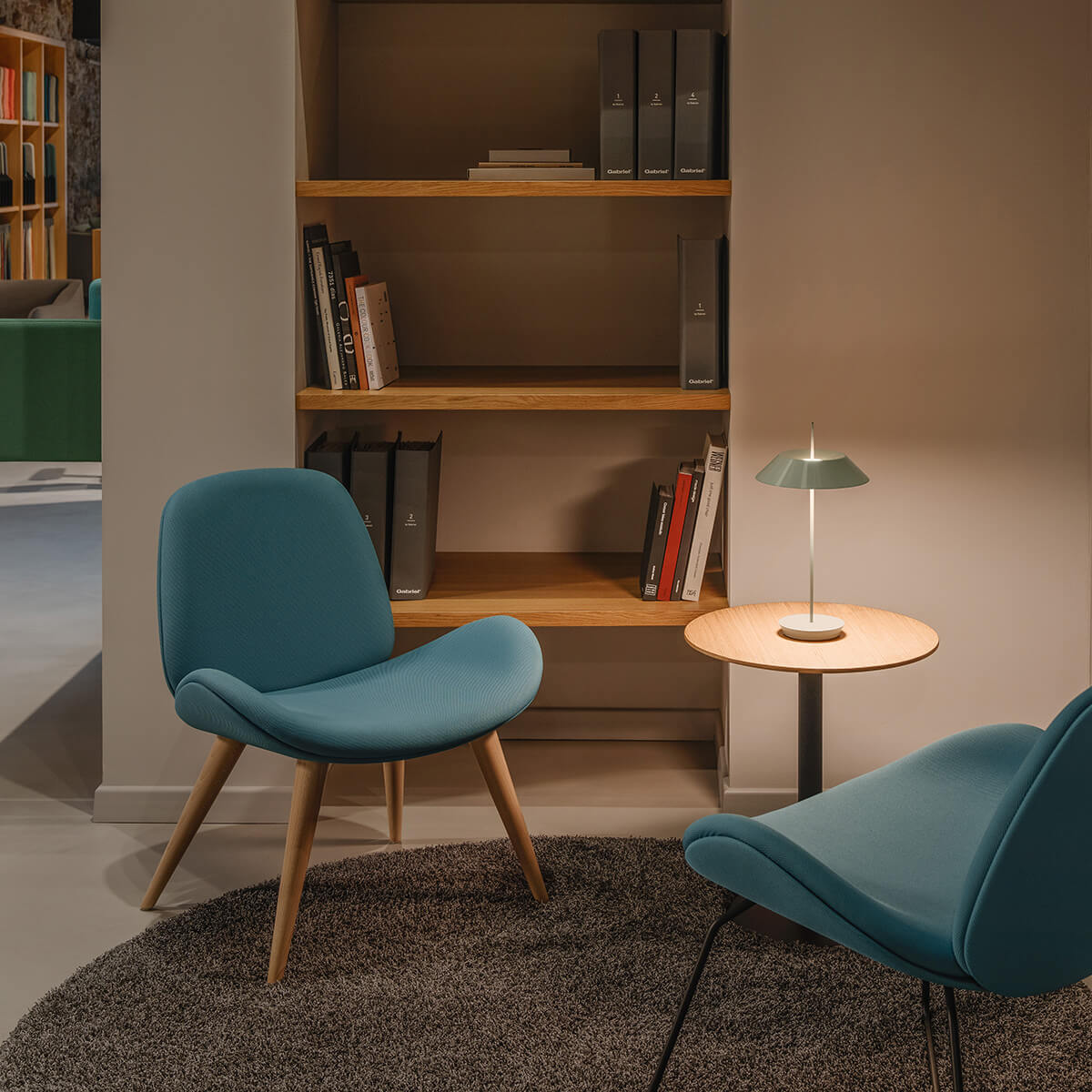 Vibia Mayfair Mini 5495 LED Akkuleuchte, grün