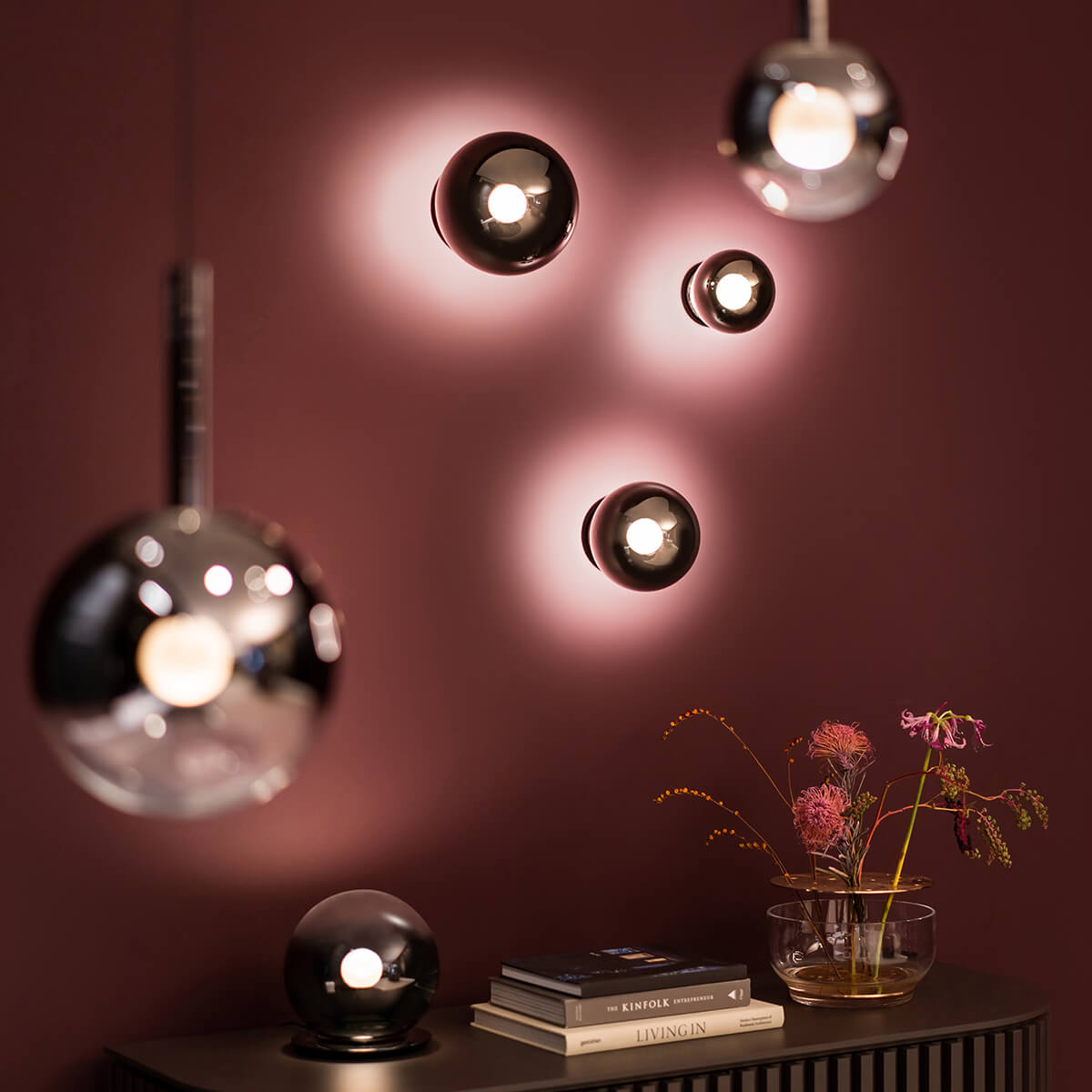 Occhio Luna scura up LED Wandleuchte, Ø: 12,5 cm, Ø: 16 cm und Ø: 20 cm, phantom