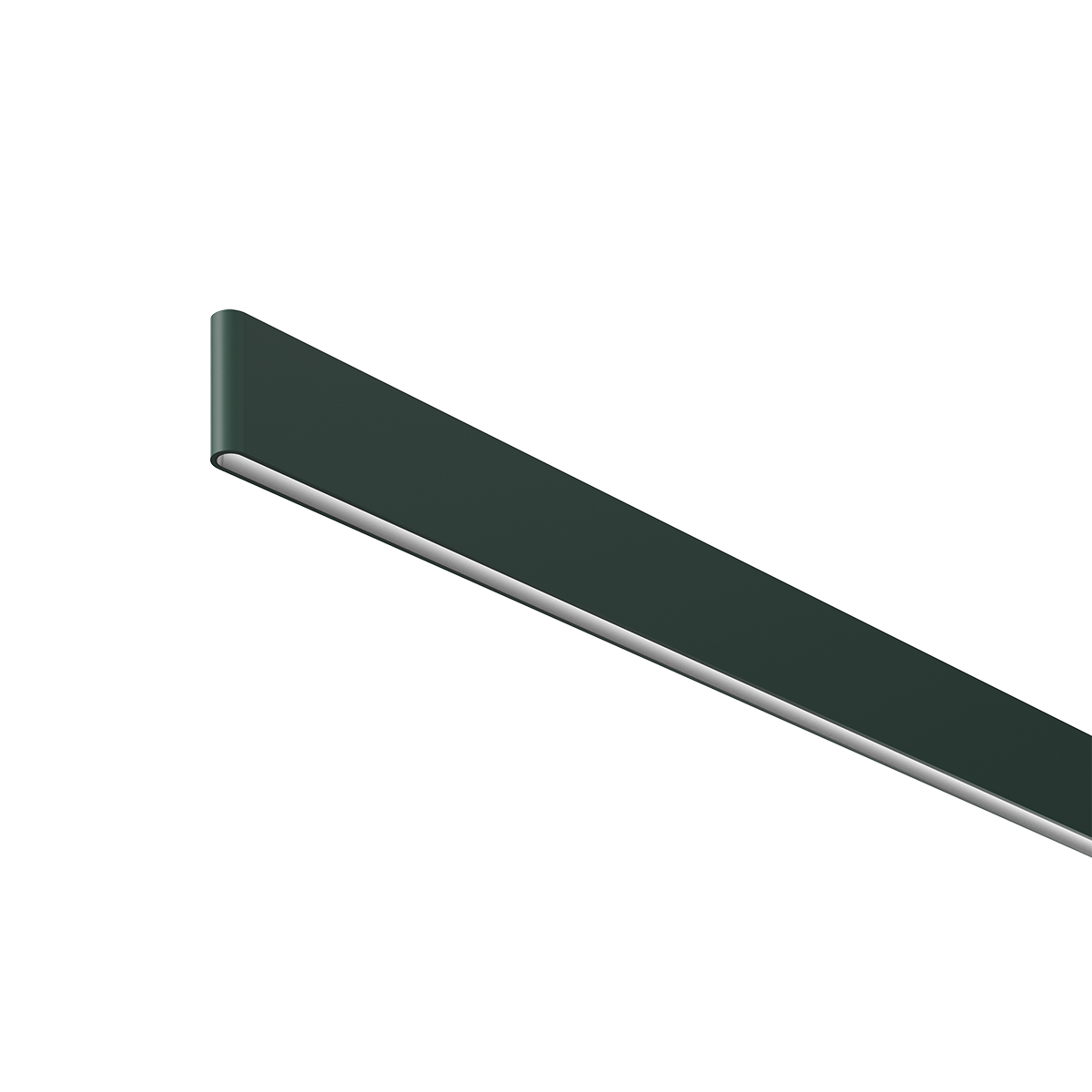 Flos Belt LED Pendelleuchte, Leder grün, ummanteltes Aluminiumprofil mit Lichtemission