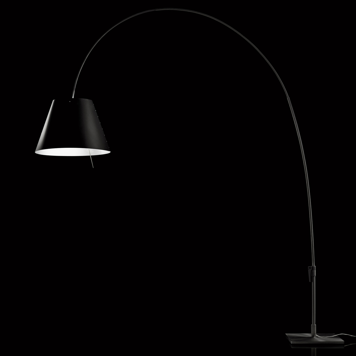 Luceplan Lady Costanza Terra mit Dimmer, schwarz, Schirm: schwarz
