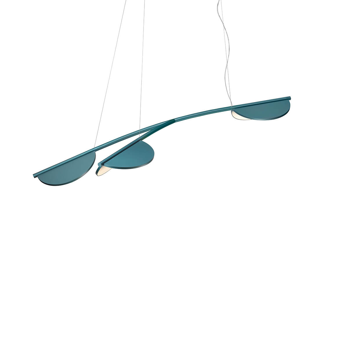 Flos Almendra Organic S3 Y Short LED Pendelleuchte, blau metallisiert (©Flos)