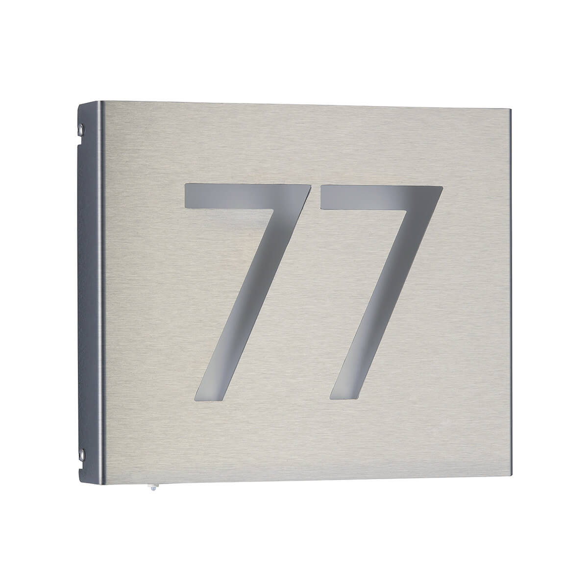 Albert Leuchten 696012 LED Hausnummernleuchte, Edelstahl (ausgeschaltet)