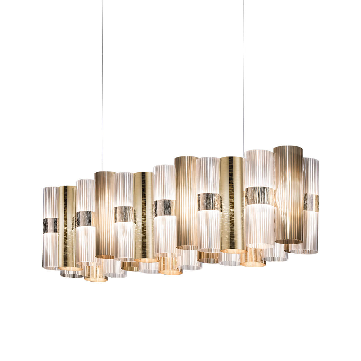 Slamp La Lollo LED Suspension Linear 100, gold (golden/gelb)