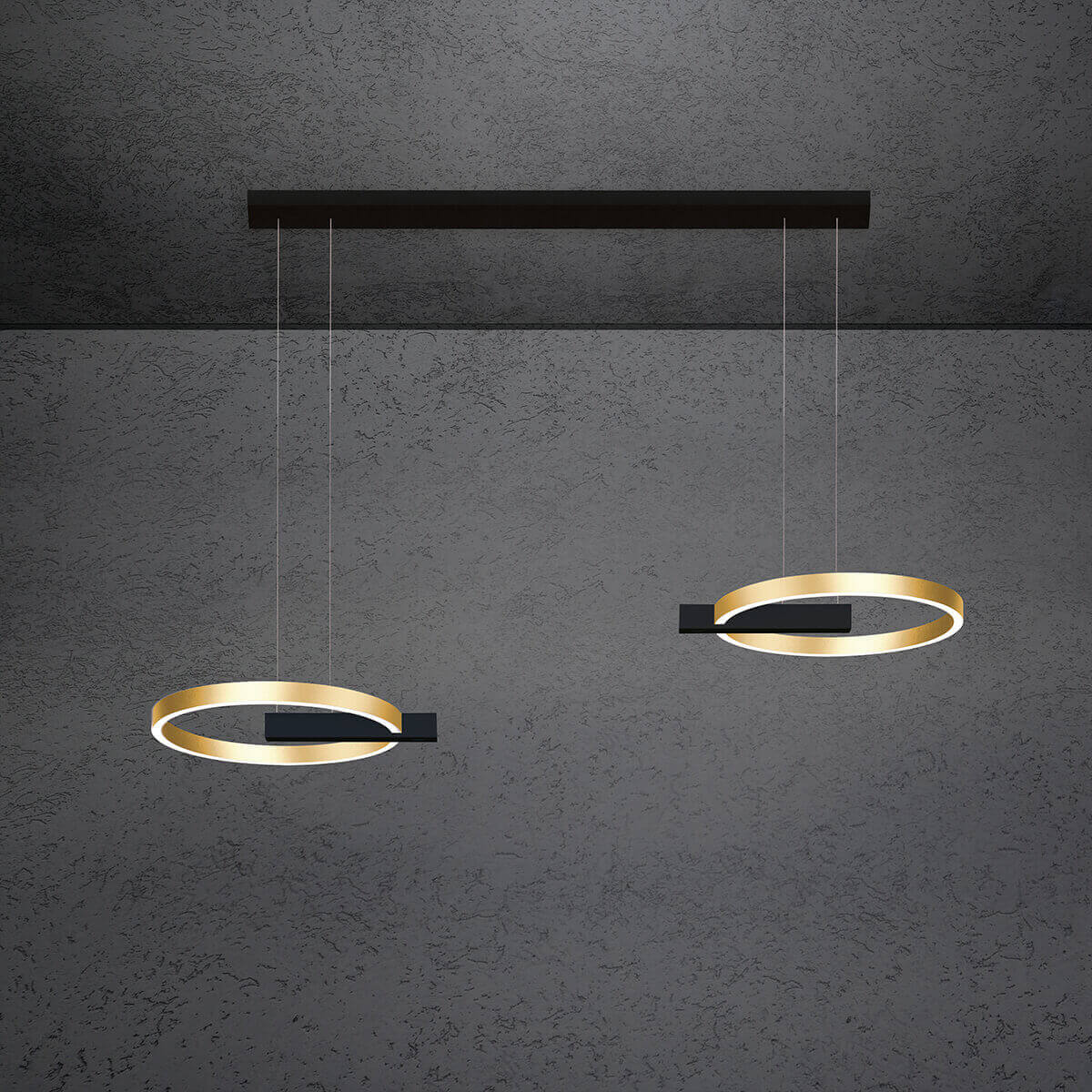 schwarz / Gold eloxal