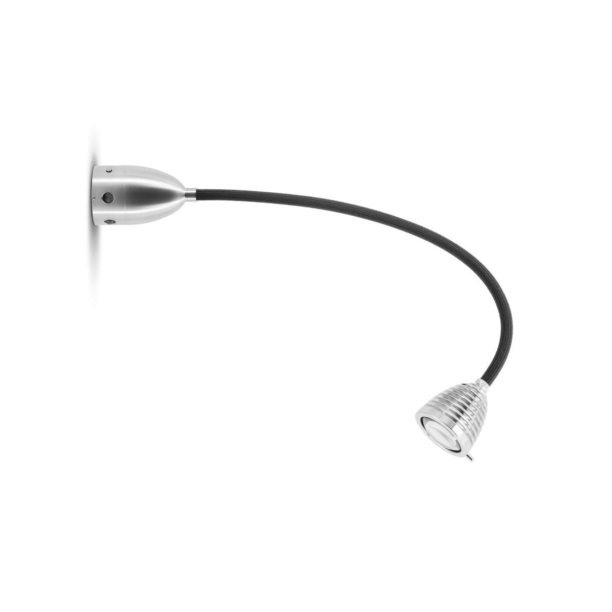 Less'n'more Athene LED Wand- / Deckenstrahler, Flexwelle: lang, Textil anthrazit