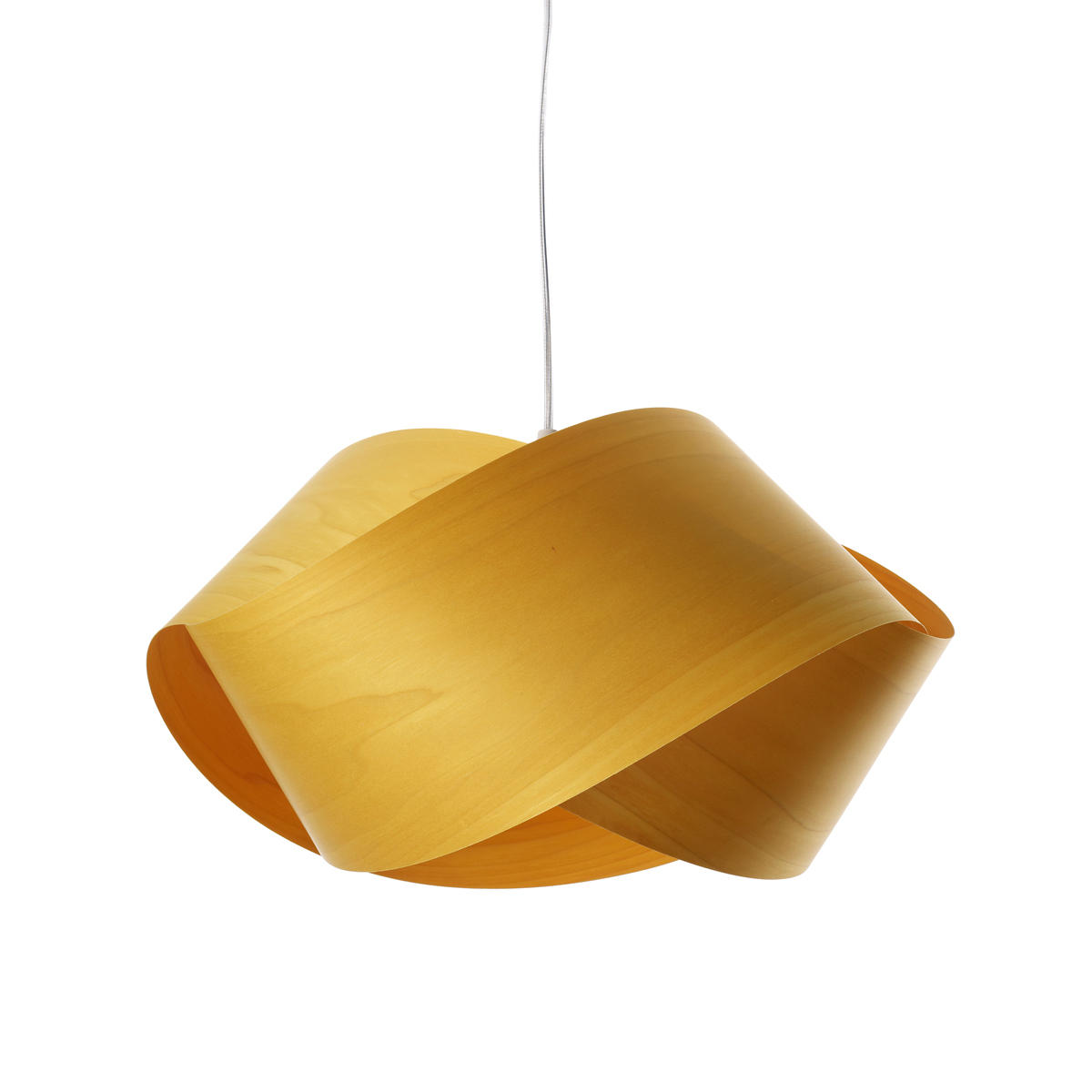 LZF Lamps Nut Pendelleuchte, Kabel: transparent, gelb