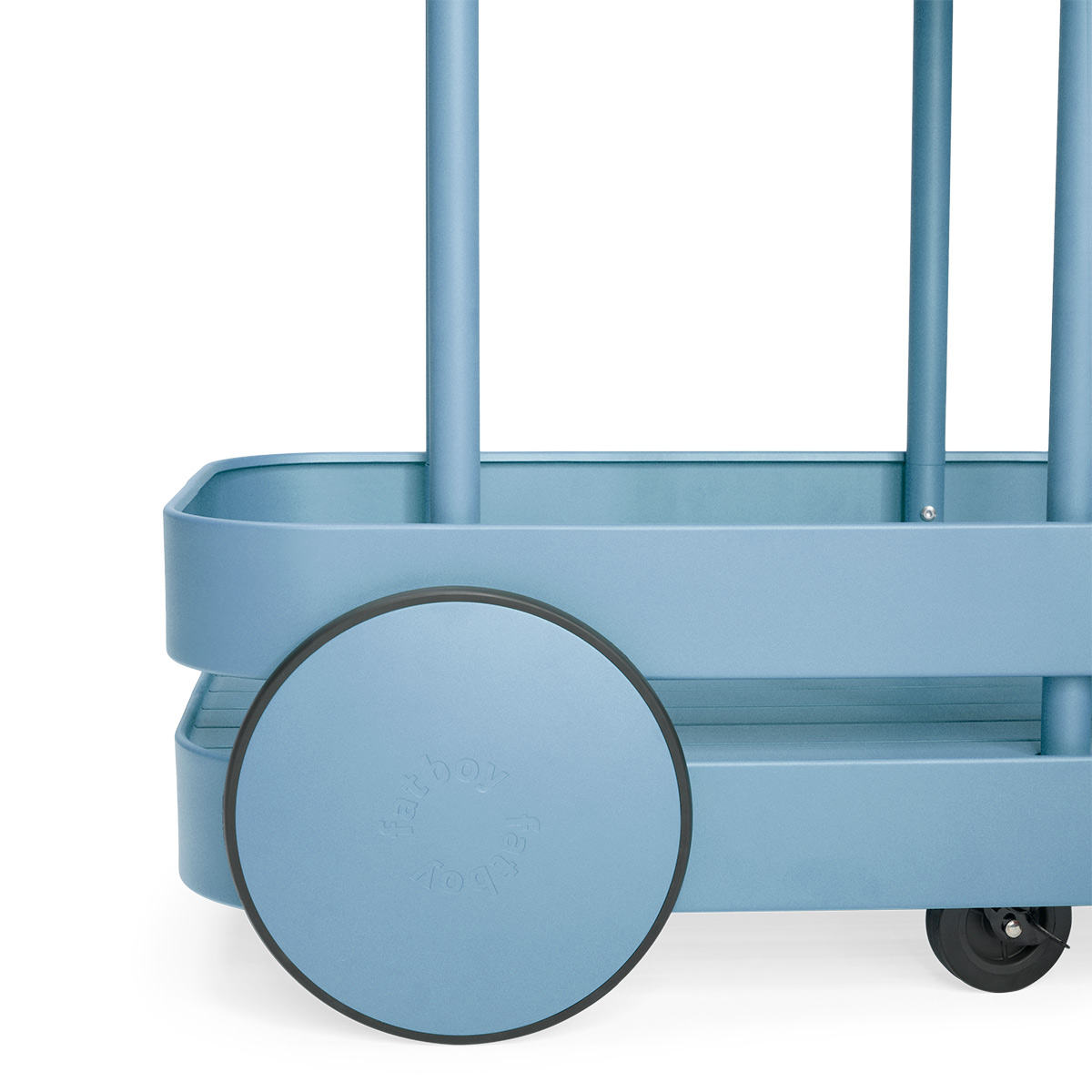 Fatboy Jolly Trolley LED Akkuleuchte & Bar-Trolley, Wave blue (hellblau), Räder