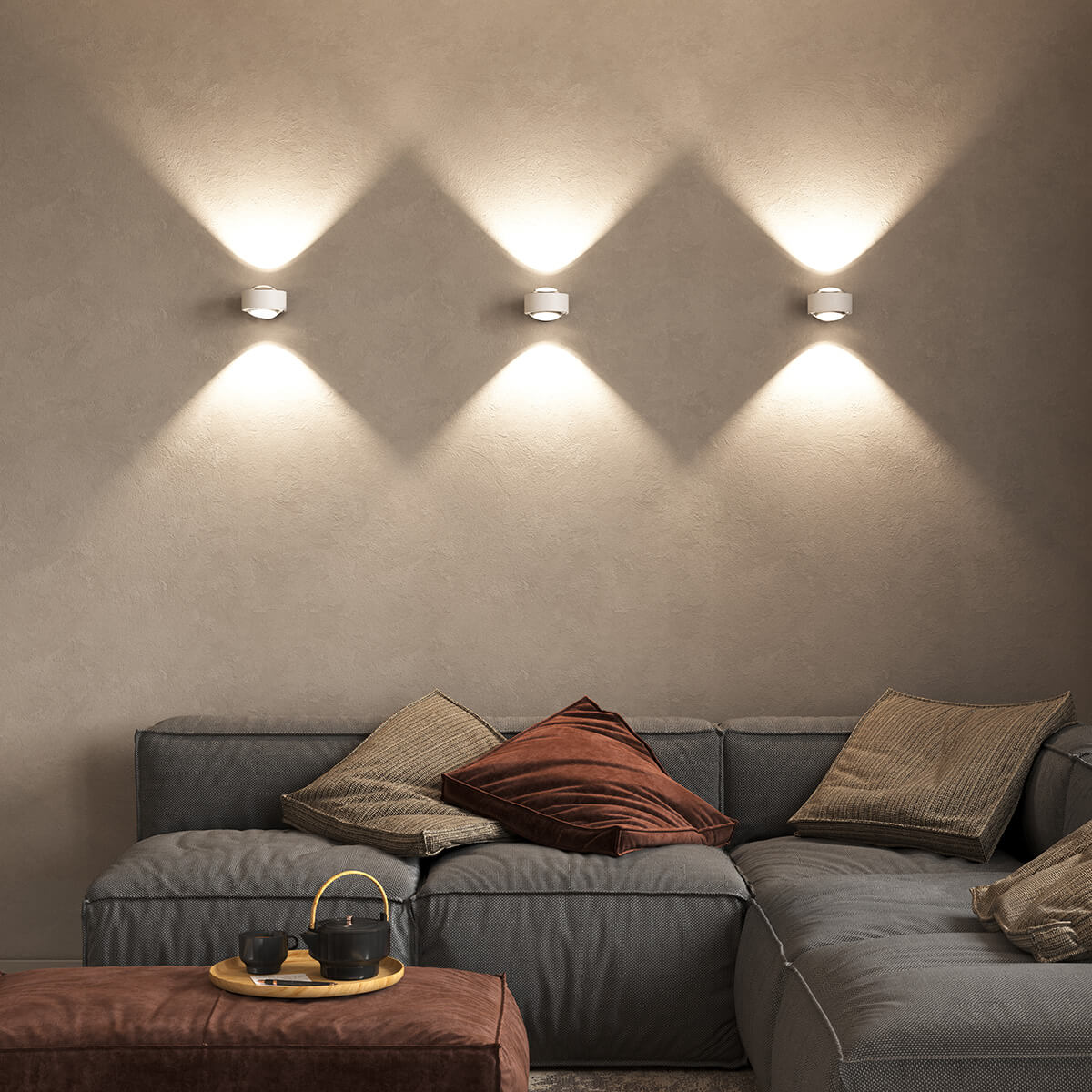 Top Light Puk Maxx Wall LED Wandleuchte, weiß matt (White Edition), mit Linse klar / Linse klar