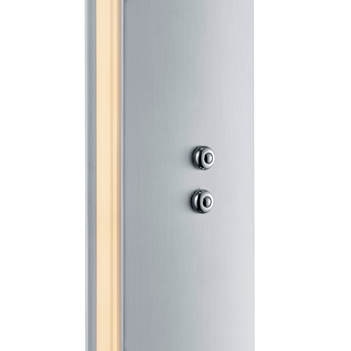 Bankamp Pure F LED Stehleuchte, Nickel matt / Chrom, Tastdimmer