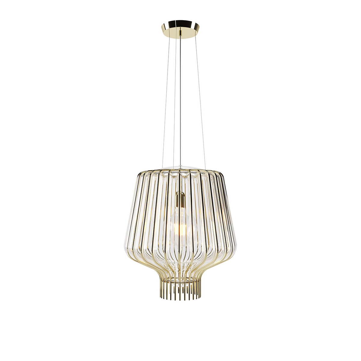 Saya Pendelleuchte, transparent, Ø: 40 cm transparent - Gold