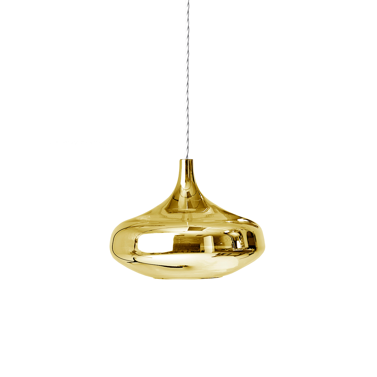 Lodes Nostalgia Glas Large LED Pendelleuchte Chrom - Gold