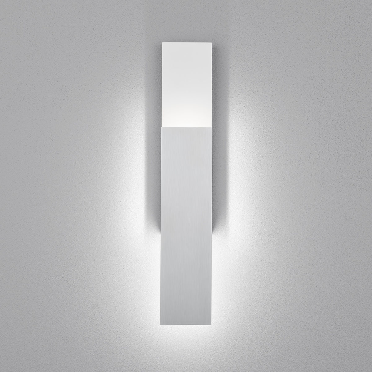 Helestra Dex LED Wandleuchte mit Casambi-Modul, Aluminium poliert / weiß matt