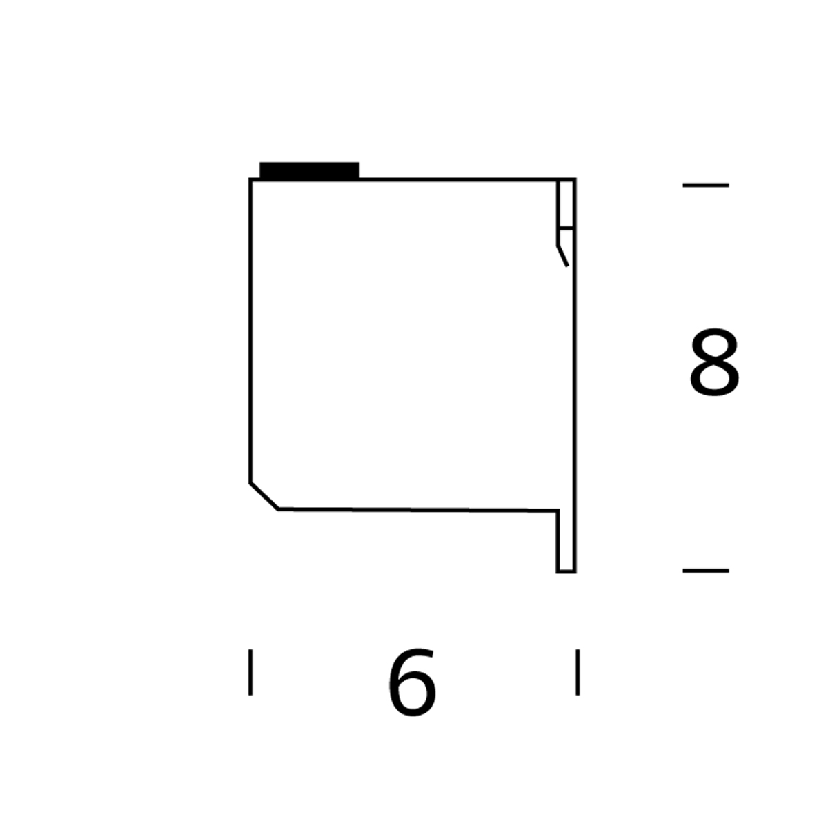 Fontana Arte Wandhalterung für Naska / Nasketta, Maßzeichnung