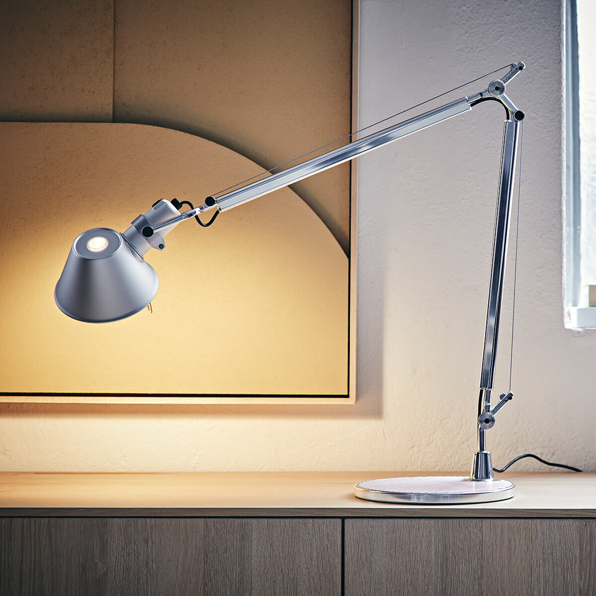 Artemide Tolomeo Tavolo LED Pure Integralis, Aluminium