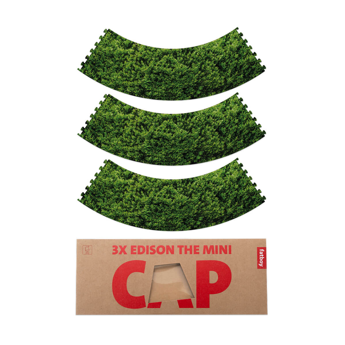 Fatboy Mini Cappie Buxus, 3er-Set, für Edison the Mini, grün