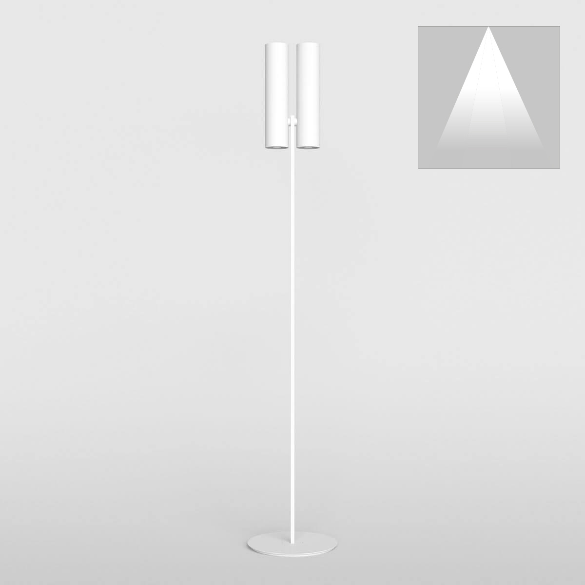 Beam angle: 50°, white matt