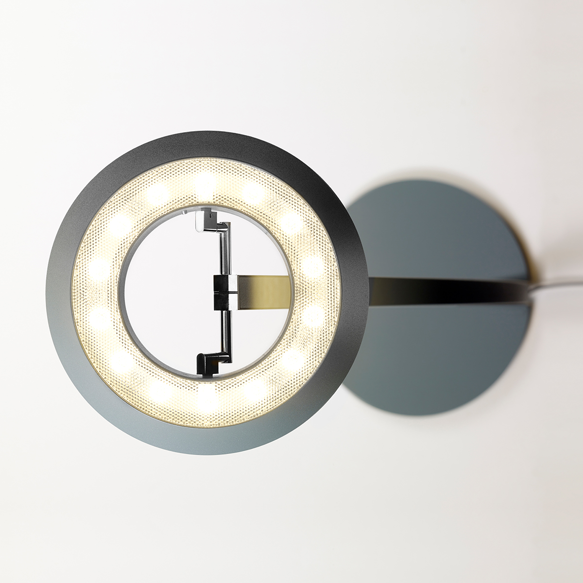 Oligo Glance LED Tischleuchte, gebogen, grau matt