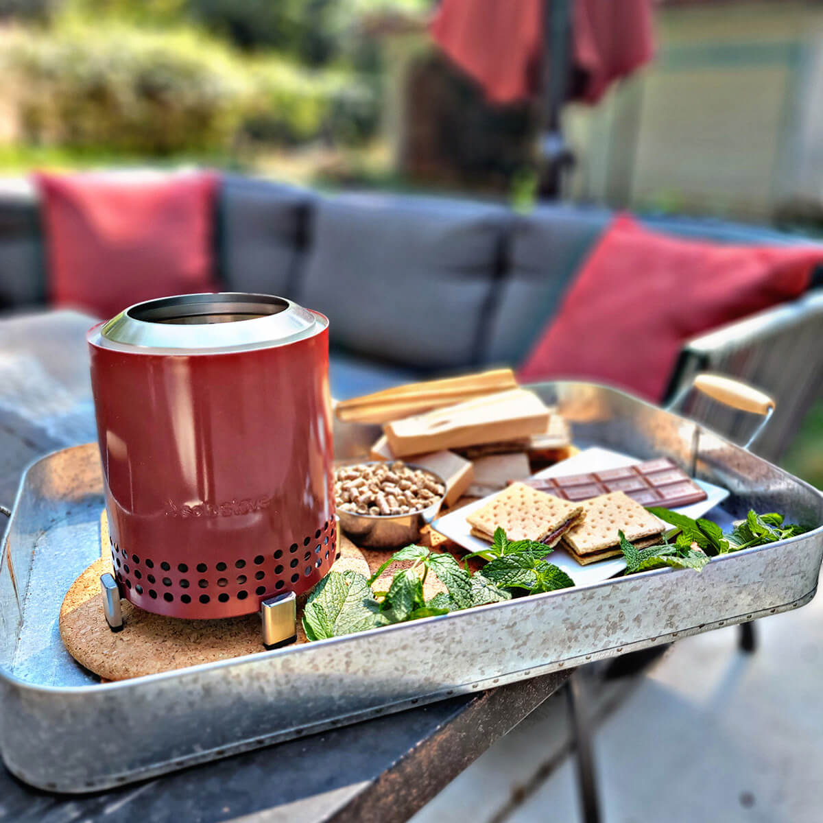 Solo Stove Mesa Tischfeuer & Tischkamin, Mulberry (rot)