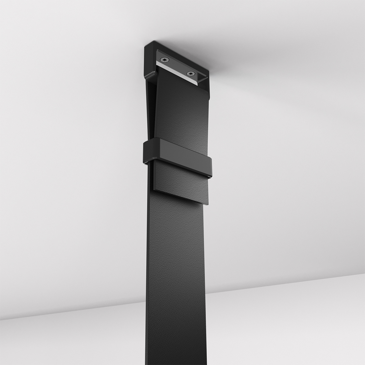 Flos Belt LED Pendelleuchte, Leder schwarz, Lederband mit Aufhängung