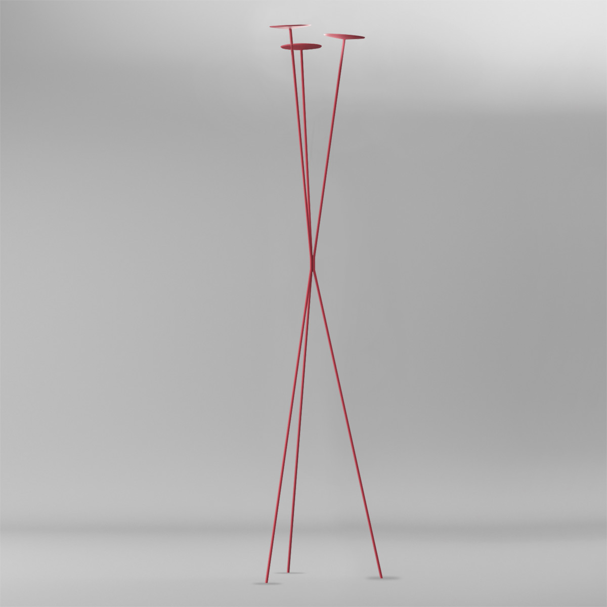 Vibia Skan 0260 LED Stehleuchte, rot matt