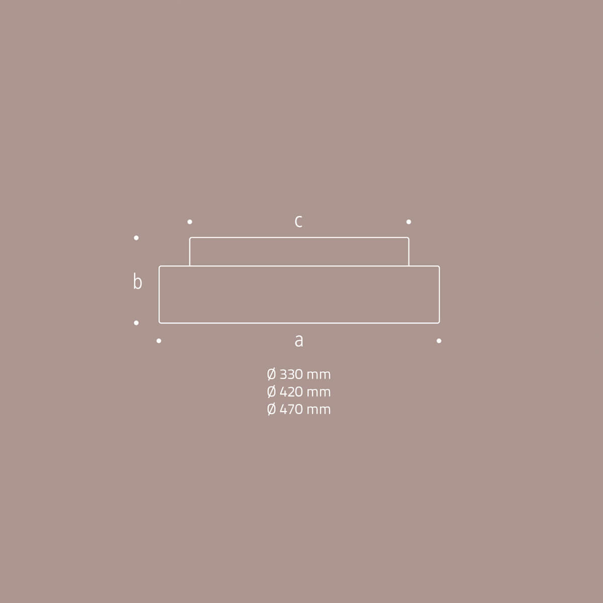 Peill+Putzler Varius Deckenleuchte, Maßzeichnung