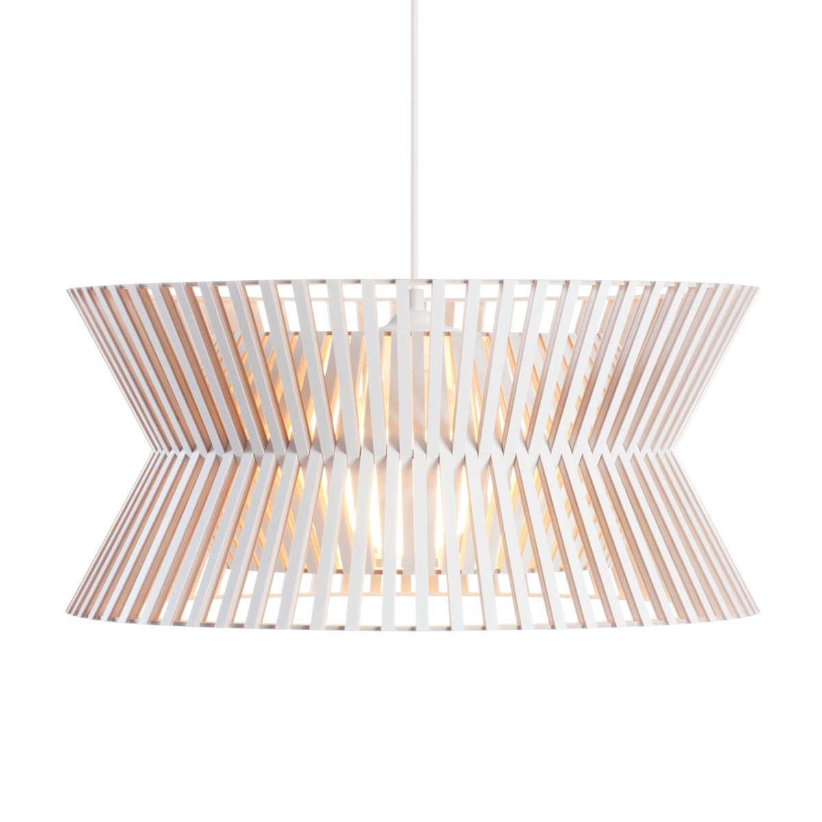 Secto Design Kontro 6000 Pendelleuchte, weiß laminiert, Kabel: weiß