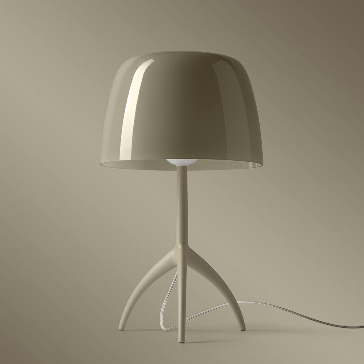 Foscarini Lumiere Nuances Grande Tavolo, mit Dimmer, Creta (graugrün)