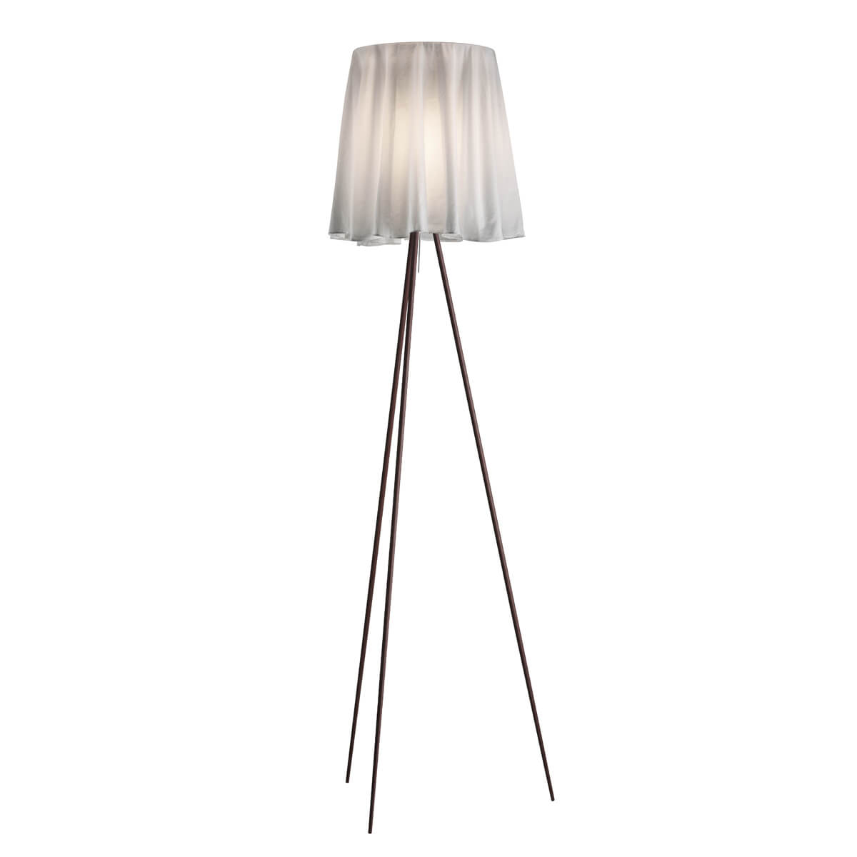 Flos Rosy Angelis Stehleuchte, grau (eingeschaltet)