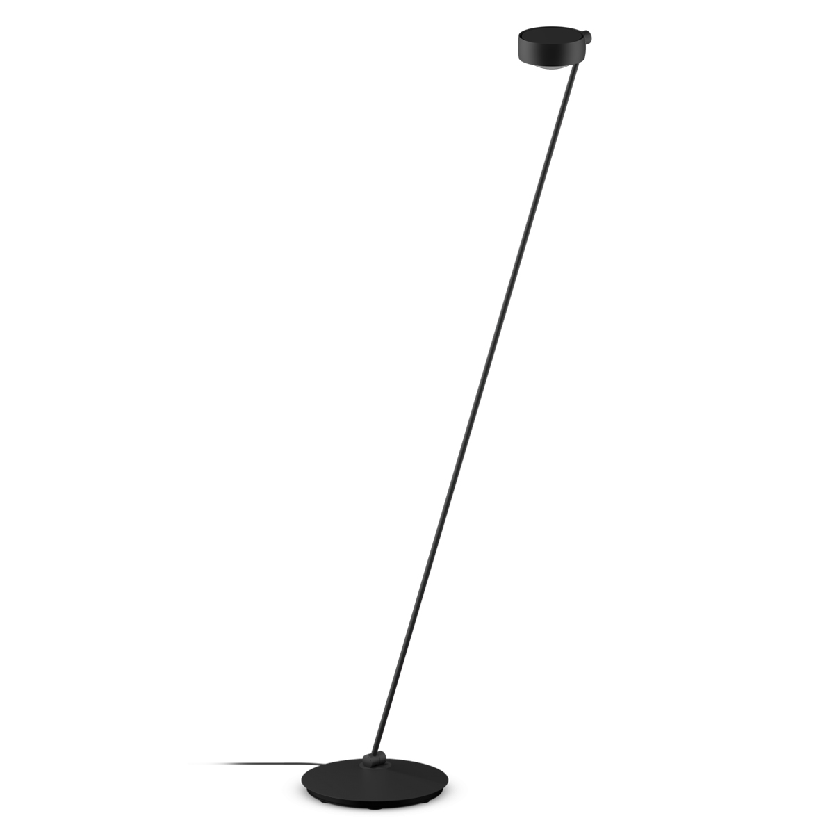 Occhio Sento C lettura LED Leseleuchte, 160 cm, 2700 K, Ausrichtung: links vom Objekt, schwarz matt