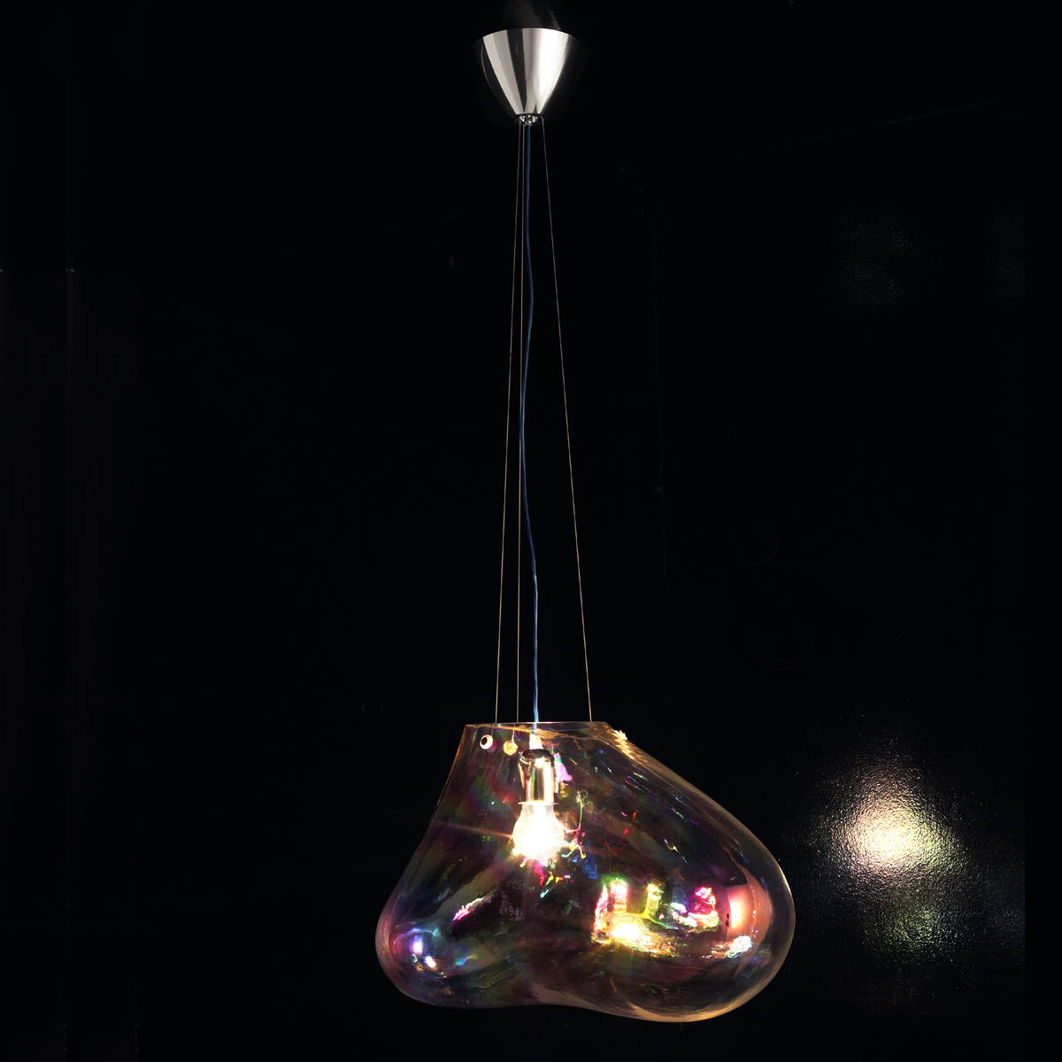 Fontana Arte Bolla Pendelleuchte, Breite: 51 cm, Glas transparent