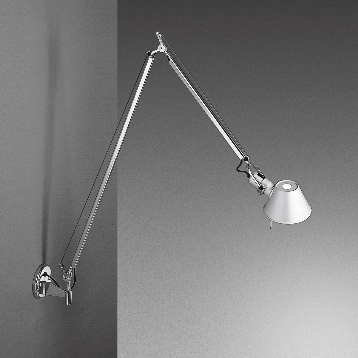 Artemide Tolomeo Braccio Parete LED, Aluminium