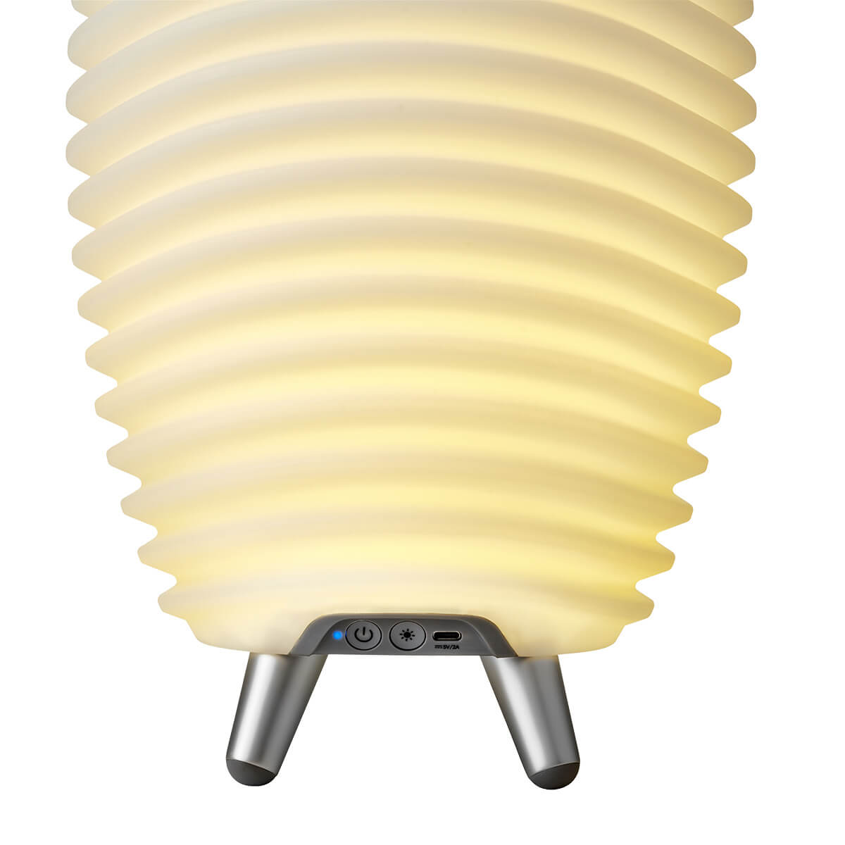 Kooduu Synergy 2.0 LED Akkuleuchte, Bluetooth Lautsprecher & Weinkühler, 35 (small, Höhe: 41 cm), Bedienfeld und USB-C-Anschluss