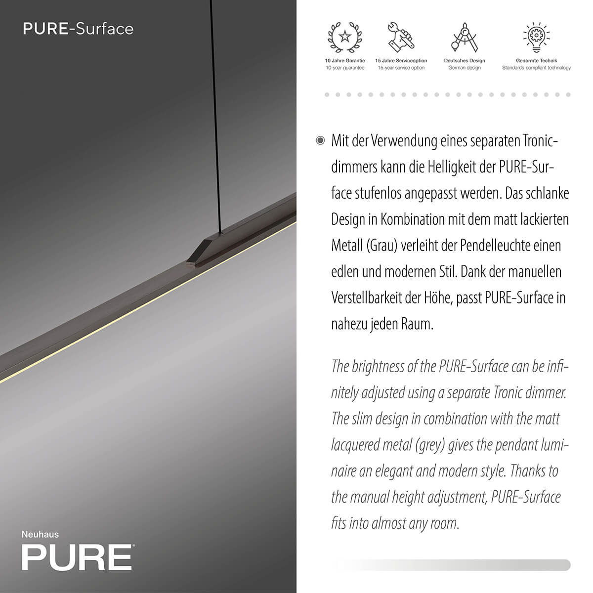 Neuhaus PURE Surface LED Pendelleuchte