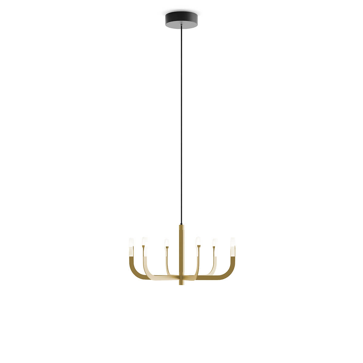 Luceplan J-us LED Sospensione, A Konfiguration, Gold satiniert