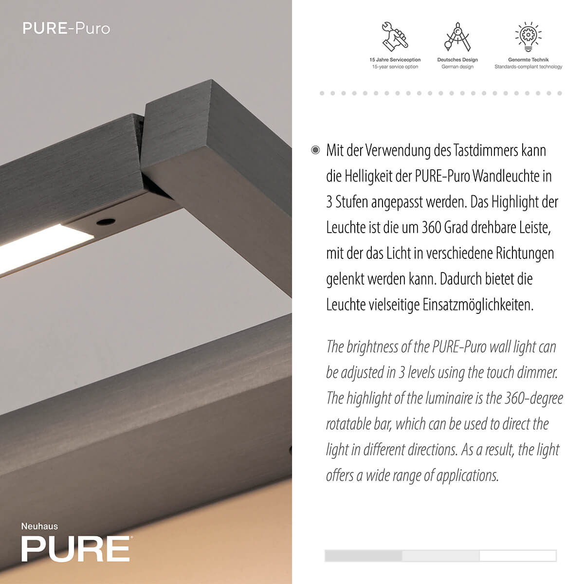 Neuhaus PURE Puro LED Wandleuchte
