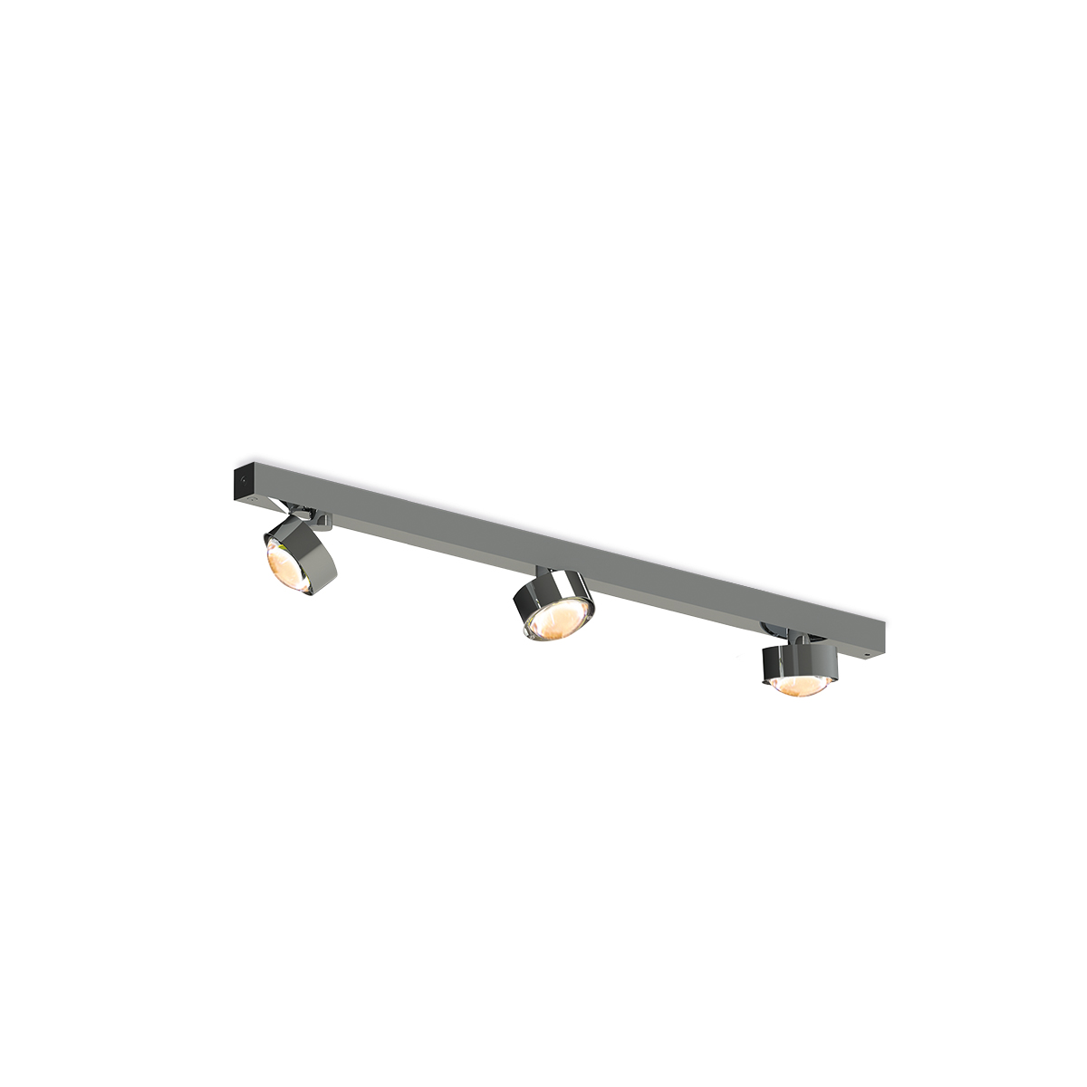 Top Light Puk Choice Move Deckenleuchte, 85 cm, Chrom, mit Linsen klar