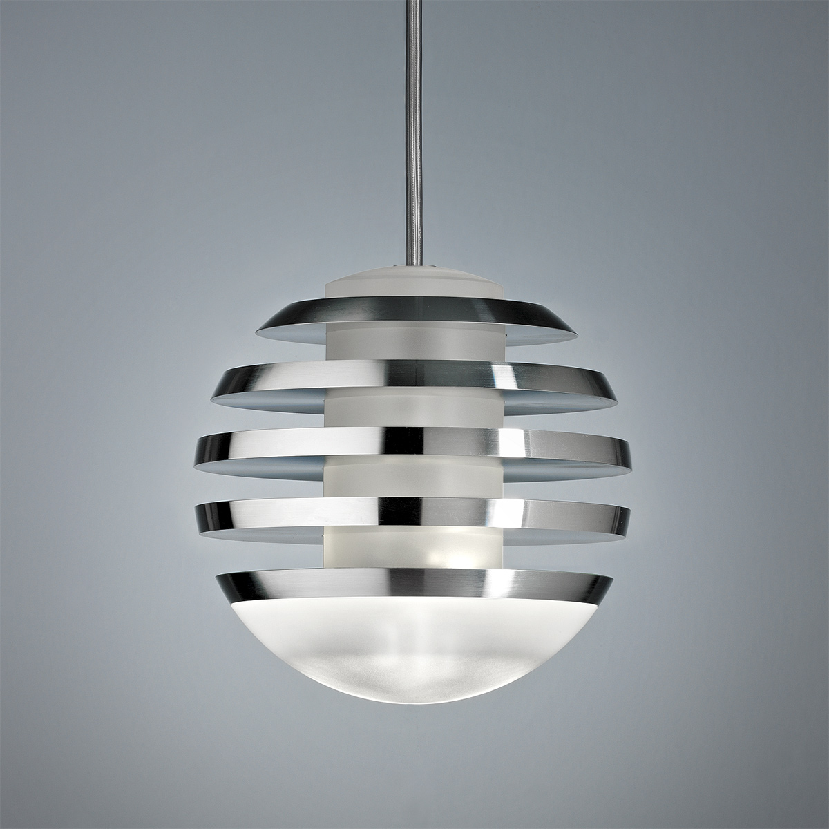 Tecnolumen Bulo LED Pendelleuchte, Aluminium pur matt