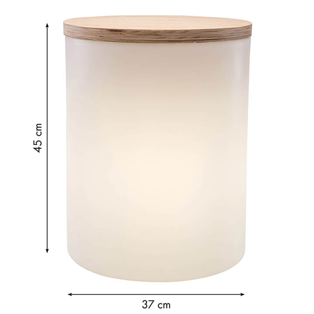 8 seasons design Shining Drum LED Solardekoleuchte, Maßzeichnung