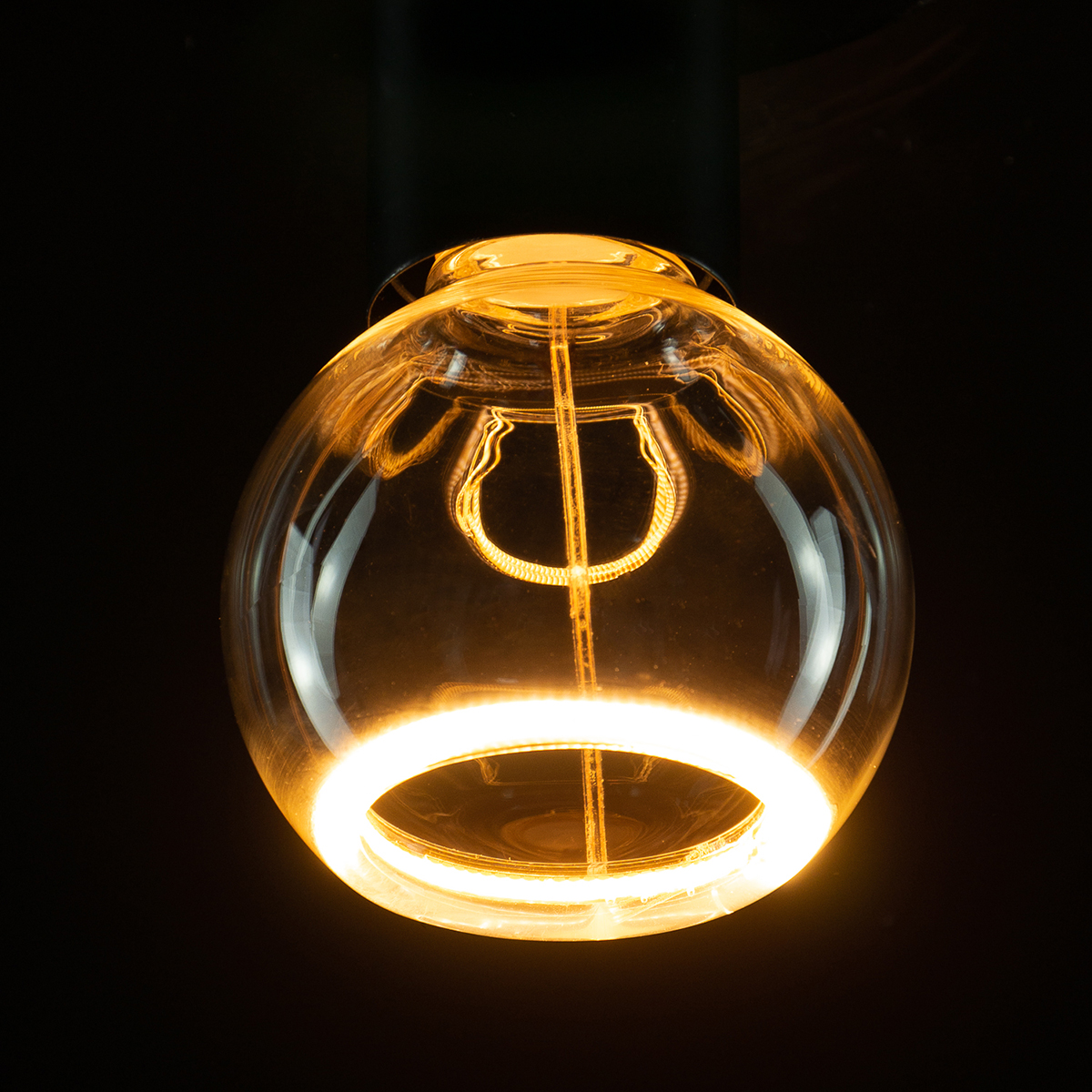 Segula LED Floating Globe 80 klar E27, 4 W, 2200 K, dimmbar, Ø: 8 cm