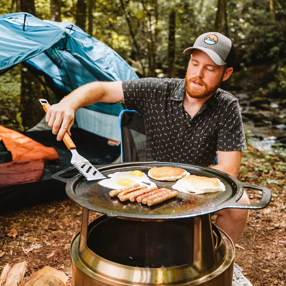 Bonfire Gusseisen-Plancha mit Aufsatz