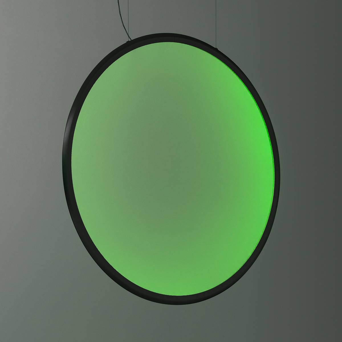 Artemide Discovery Vertical 100 RGBW LED Sospensione, schwarz (Lichtfarbe grün)