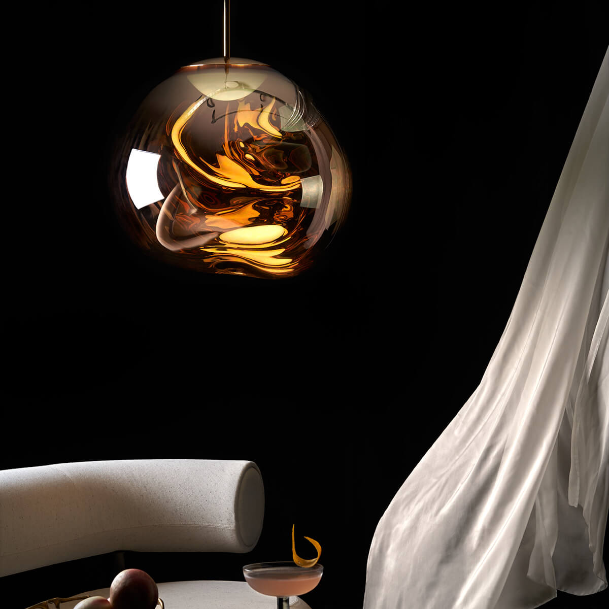 Tom Dixon Melt Mini LED Pendelleuchte, Gold